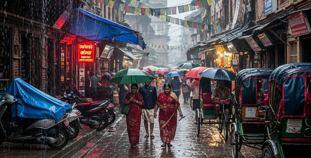 अरब सागर र बङ्गालको खाडीबाट आएको जलवाष्पको प्रभाव, यी स्थानमा भारीदेखि धेरै भारी वर्षा हुने